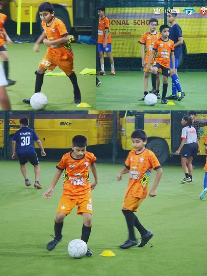 Young Vikings mastering the fundamentals. This collage shows our grassroots players working on their ball control and dribbling skills.