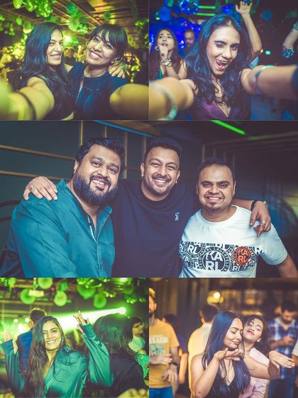 A collage promoting a "Good Old Gawky Days" event with DJ Varun.
