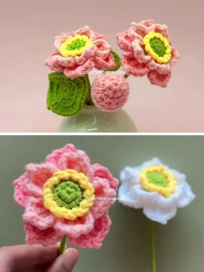 A collage showing our mini lotus flowers, available as single stems.