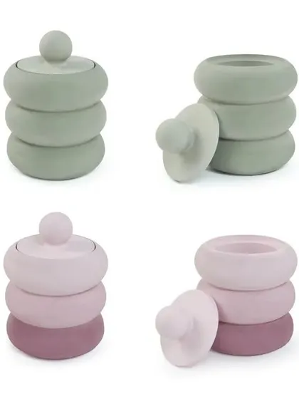 Our new collection of jar moulds includes these beautiful tiered designs. They are perfect for creating stackable trinket boxes or unique candle jars from resin or other casting materials.