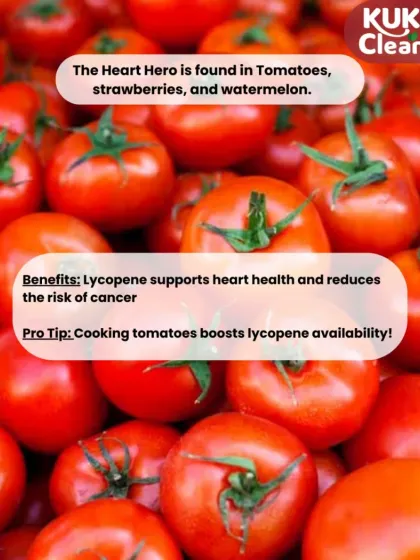 The Heart Hero: Red foods like tomatoes and watermelon contain lycopene, which supports heart health. Cooking tomatoes actually boosts the availability of this powerful antioxidant.
