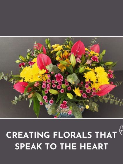 Creating florals that speak to the heart is my ultimate goal. This colorful arrangement is designed to evoke joy and warmth, connecting with the viewer on an emotional level.