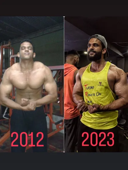 I walk the walk. This is my own transformation from 2012 to 2023. I've spent over a decade learning, struggling, and growing, so I know exactly what it takes to build a better body and a disciplined mindset.