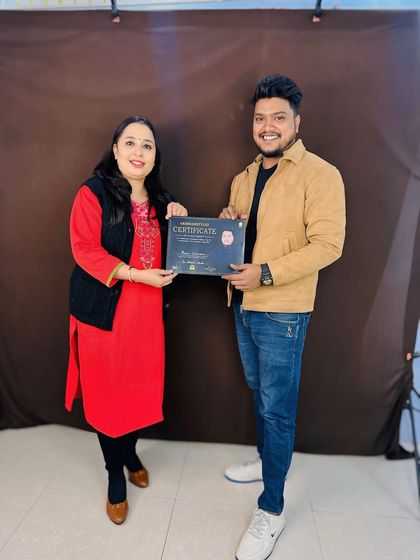 It's always a joy to see my students graduate. She put in the effort and now has the certificate to prove her skills.