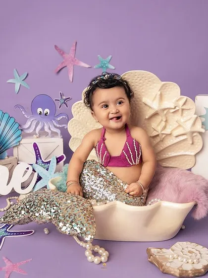 Celebrating 'One' under the sea! Adding milestone markers to our themed shoots is a great way to combine a creative concept with a birthday celebration.