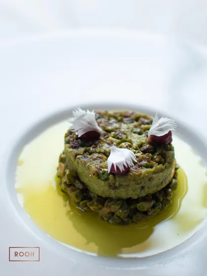 My culinary philosophy on a plate. This dish, featuring choliya and edamame galouti, showcases a modern interpretation of classic Indian flavors, presented with artistic flair for your event's menu.
