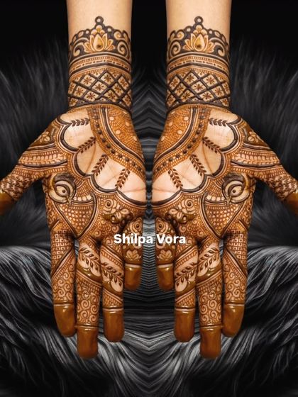 The same beautiful design presented against a dark, textured background to highlight the intricate details.