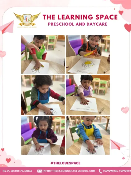 A collage of little hands tracing and coloring. These pre-writing activities are essential for developing the fine motor control and hand-eye coordination needed for future writing.