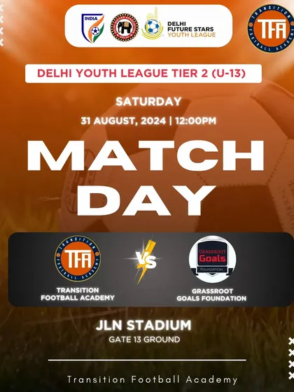 Kicking off the U-13 Delhi Future Stars Youth League. This graphic announced our first match of the season.