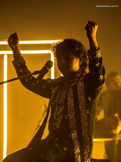 A moment of pure energy from our lead vocalist at the Adani ACC Cement corporate event.