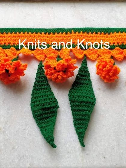 A classic marigold and leaf toran, a timeless piece of decor for any Indian festival.