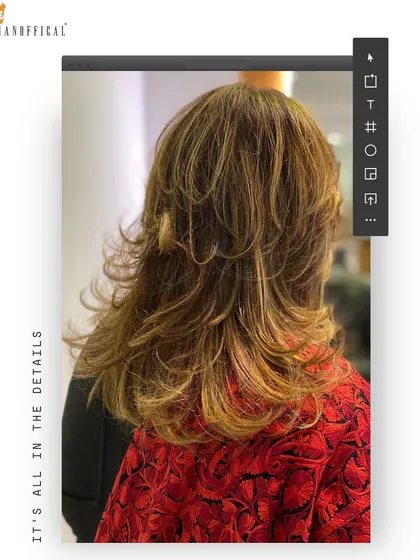 A back view of a layered cut, showing how the different lengths create texture and movement.