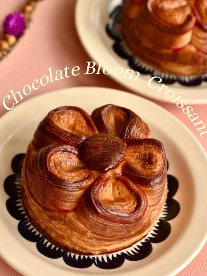 Another look at our Chocolate Bloom Croissant, a special creation for Rakhi. The intricate layers are a testament to the skill and patience of our baking team.