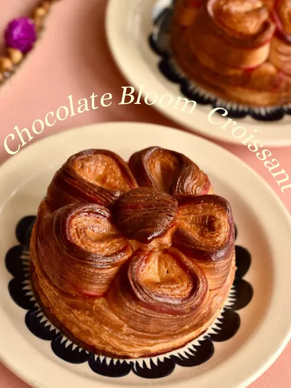 Another look at our Chocolate Bloom Croissant, a special creation for Rakhi. The intricate layers are a testament to the skill and patience of our baking team.