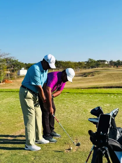 Our coaches are constantly on the range, providing hands-on instruction. From demonstrating a swing path to analyzing a student's setup, these moments of direct mentorship are where real progress is made.