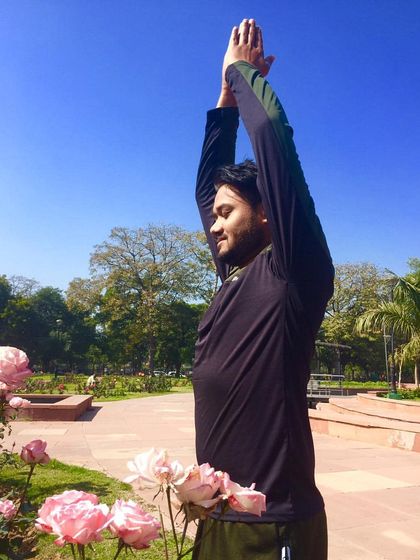 Even a simple standing pose can become a meditation when we connect it to our breath. Inhaling to lift the arms and exhaling to release, we create a rhythm that calms the mind and body.