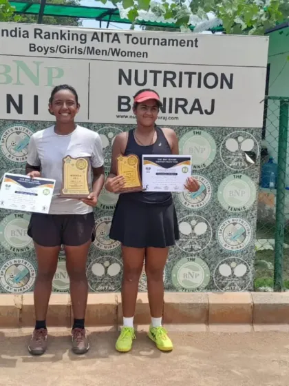 A collection celebrating Paavani Bisht's major victories, including her first All India CS U18 title and her success at the Tennis Premier League Delhi Masters.