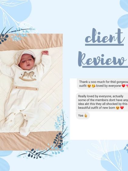 "Thank u soo much for this gorgeous outfit, loved by everyone." I'm so happy that this simple and classic rocking horse romper was a big hit with your family and friends.