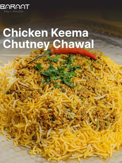 Indulge in the comforting embrace of my Chicken Keema Chutney Chawal, a harmony of spicy minced chicken, zesty chutney, and aromatic rice.