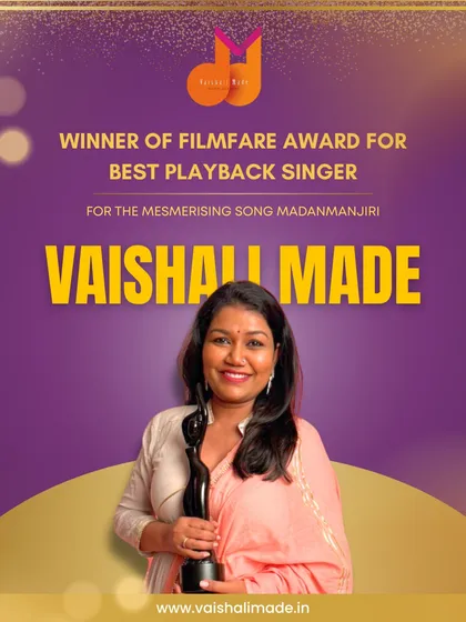 I am deeply honored to have received the Filmfare Award for Best Playback Singer. This recognition is a milestone in my journey, and I bring the same dedication and experience to every student I mentor at my academy.