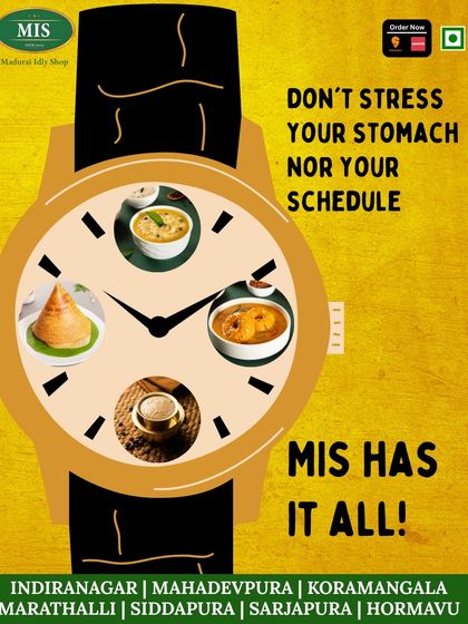 Don't stress your stomach or your schedule. From dosa to pongal to coffee, we have all your tiffin needs covered.