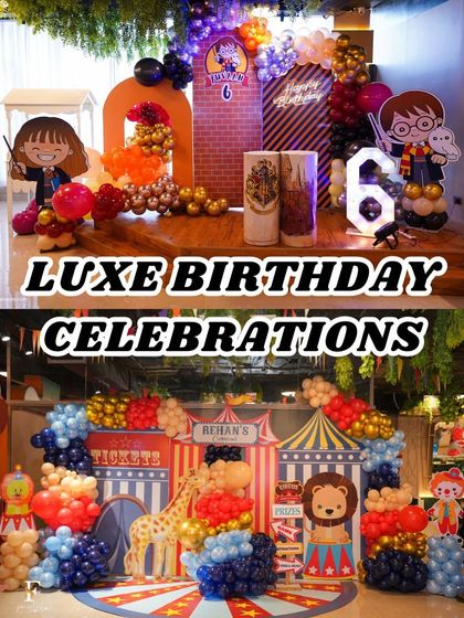 From a magical Harry Potter theme to a vibrant circus celebration, our luxe birthday setups are designed to wow. We can bring any imaginative theme to life with our expert decor.