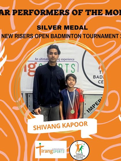 Another medal for a Tirangie. Congratulations to Shivang Kapoor for winning the silver medal at the New Risers Open Badminton Tournament. The consistency is amazing.