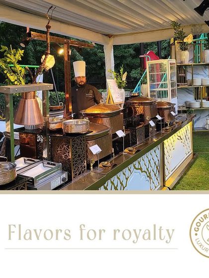 Our chef stands proudly at his station, ready to serve "Flavors for Royalty."