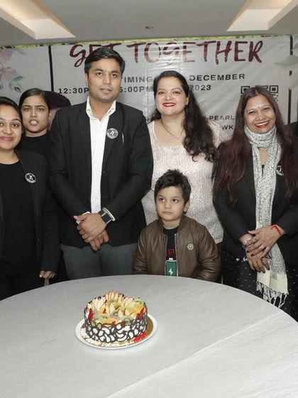 Another photo from our get-together, celebrating with family and colleagues.