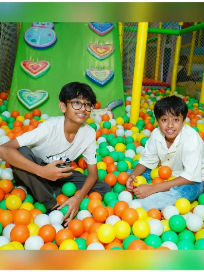 The simple joy of diving into a sea of colorful balls! My ball pit is a favorite spot for kids to play, laugh, and make new friends in a safe and fun environment.