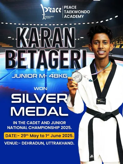 Congratulations to Karan Betageri for securing a Silver medal at the Junior National Championship 2025. His future is bright.