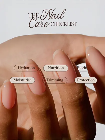 Our nail care checklist covers the essential pillars of nail health, including hydration, nutrition, and protection. We train our students to think holistically about nail services.