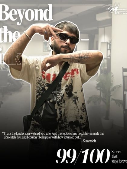 Day 99 of my 100-day tattoo challenge, featuring Sammohit's story. It's about creating art that is absolutely fire.