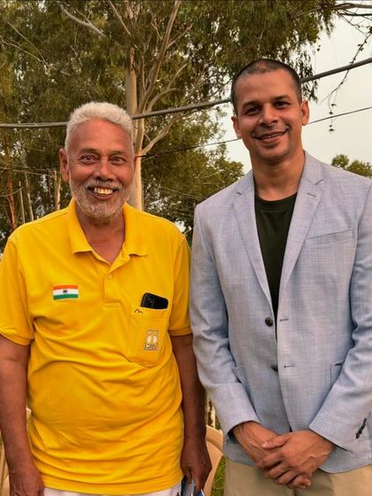 With a senior coach at the NSNIS Patiala workshop. I believe in learning from the experience of those who have been in the trenches for years.