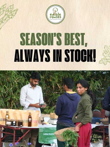 Customers browsing the season's best produce at our market stall. I believe in making chemical-free, healthy food accessible to everyone in the community.