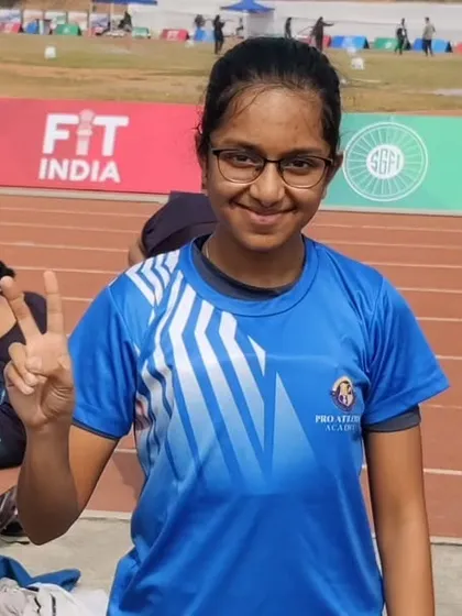 My athlete Eekisha Bhadsavale, who was among the top 8 finalists in the 400m run at the SGFI National Athletics Meet. A great performance at a tough competition.
