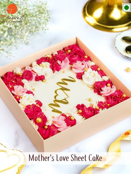 An elegant treat for an elegant woman. Our Mother's Love Sheet Cake is beautifully decorated with floral frosting, perfect for a family celebration.