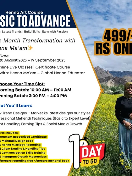 My one month Basic to Advance course is designed to make you a pro, even if you have no drawing experience. You will learn everything from making cones to client handling and social media growth.