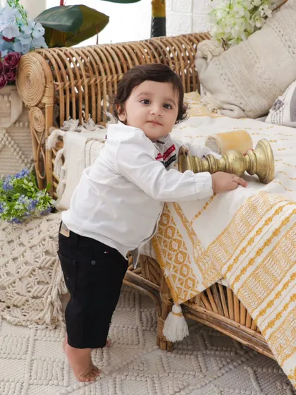 A baby boy exploring the textures of the boho set. I love capturing these moments of discovery and curiosity.