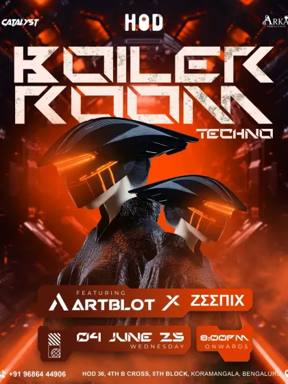 The "Koiler Room" event at H.O.D Club was a special Boiler Room themed night. I went back-to-back with Zeenix for an intense, 360-degree techno experience.