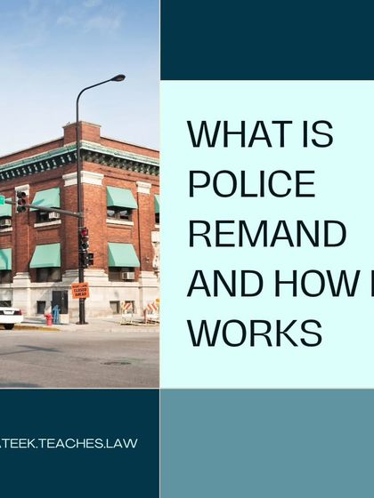 Police remand is a legal process where an arrested person is placed in police custody for a specified period to allow for interrogation and investigation.