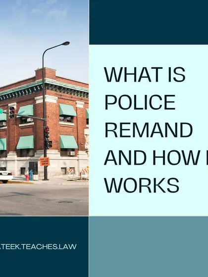 What is Police Remand and How Does it Work? This guide explains the legal process of police custody remand, where an arrested person is placed in police custody for investigation. I cover the purpose, duration, and legal safeguards involved.