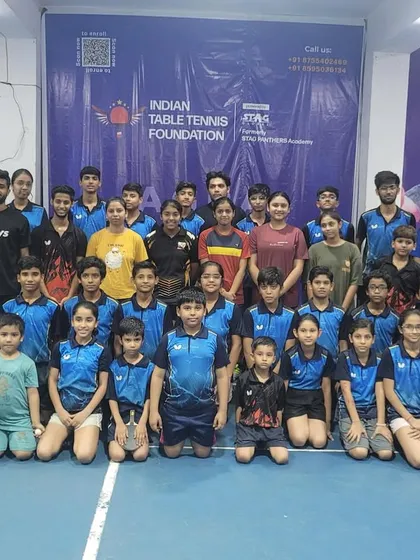Our expanded team of players and coaches, united in our mission to nurture champions and elevate the sport of table tennis in India.