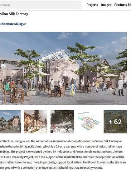 We were proud to see our award-winning design for the Solina Silk Factory featured on ArchDaily, a leading global architecture platform. This international recognition highlights the relevance of industrial heritage regeneration in India.