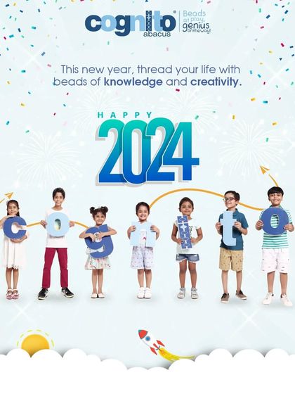 A New Year's greeting from our students. Our message is to thread your life with the beads of knowledge and creativity, reflecting the core philosophy of using the abacus to build essential life skills.