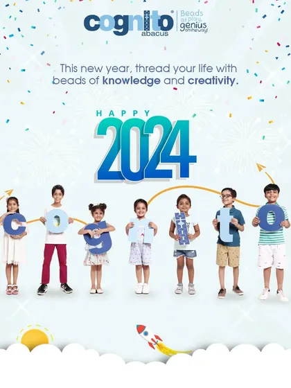 A New Year's greeting from our students. Our message is to thread your life with the beads of knowledge and creativity, reflecting the core philosophy of using the abacus to build essential life skills.