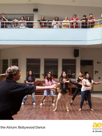 The energy is infectious during our 'Arts in the Atrium' Bollywood dance session. We believe the arts are a universal language, and events like these bring students, staff, and parents together to celebrate cultural expression and the simple joy of movement.