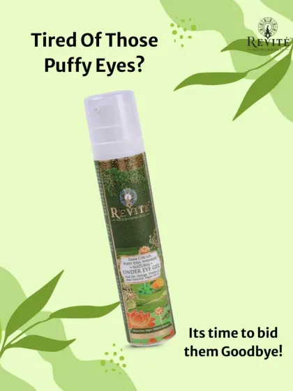 Tired of those puffy eyes? It's time to bid them goodbye. My natural under-eye gel is here to help reduce puffiness, brighten dark circles, and hydrate tired skin.