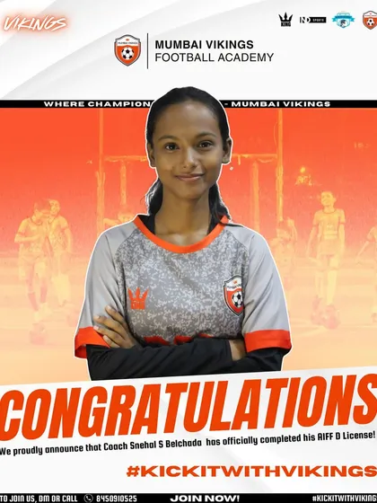 We are powered by expert coaching. This is a shout out to our very own Coach Snehal Belchada, who is officially AIFF D-License certified. Her expertise is a core part of how we shape beginners into champions.