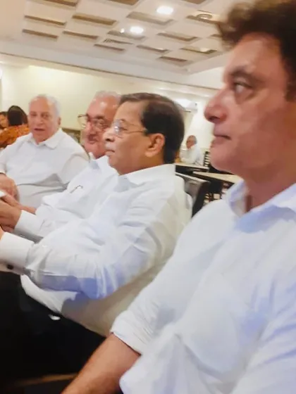 A candid moment during a lunch with my respected seniors from the legal world. These gatherings are a source of great joy and wisdom, though I always feel the absence of my dad in these moments.